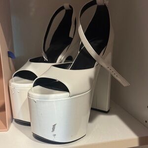 Balenciaga White Platform Sandals
